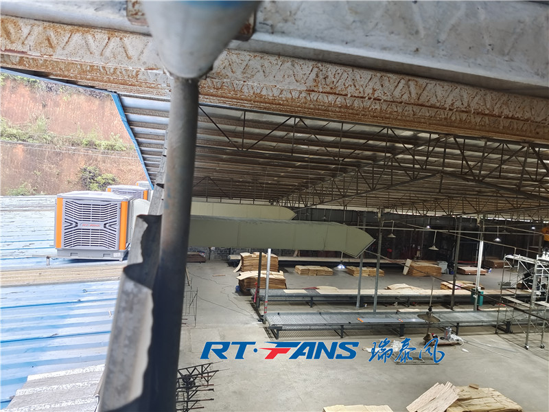 广西木业厂房通风降温，应用瑞泰风扇机组合新方式